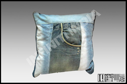 Vintage Cushion - Synthetic Leather, Square Shape | Antique Appearance, Indoor Furniture