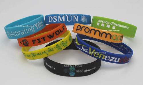 Embossed Silicone Wristband Application: Promotions