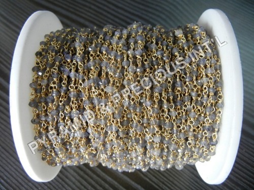 Labradorite Rosary Beaded Chain