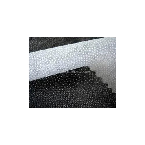 White & Black Microdot Non Woven Interlining
