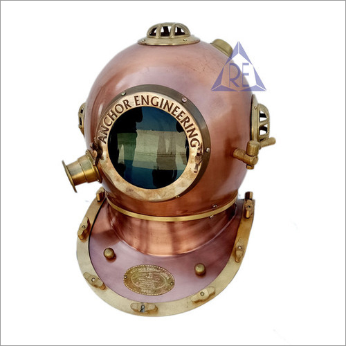 एंटीक एंकर इंजीनियरिंग होम डेकोर मार्क IV डाइविंग हेलमेट