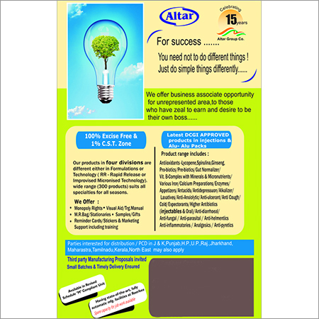 Pharma Pcd Franchise in Jammu - ISO 9002-2008 Certified, GMP & GLP Compliant | 100% Business Oriented, Marketing Rights, Wide Range of Products