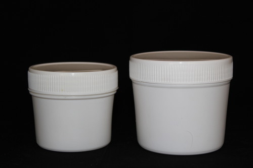 Wide Mouth Taper Type HDPE Container - 10ml to 2200ml Capacity, Eco-Friendly White Plastic, Round Shape