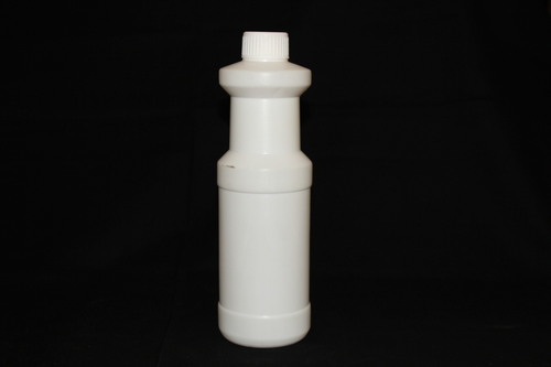 White Narrow Mouth Ridged Bottle