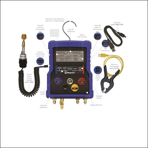 Mastercool 4-Way Digital Manifold Gauge - Color: Purple