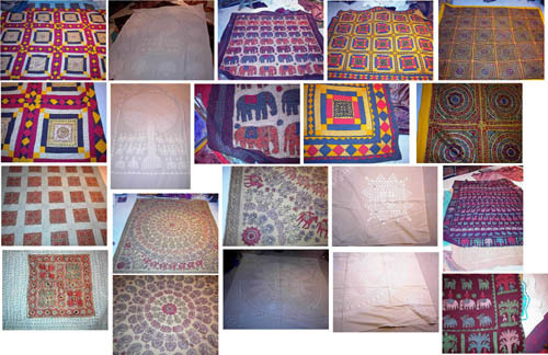 Hand Embroidered Bedspreads - Cotton Silk, Varied Sizes, Burgundy | Hand-Embroidered, Intricate Details, Luxurious Feel