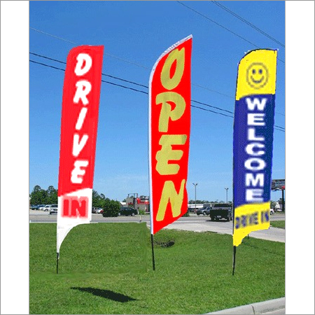 Advertising Flag - Plastic Material, Printed Type for Sports Use | Prompt Delivery with Advanced Transportation Facilities