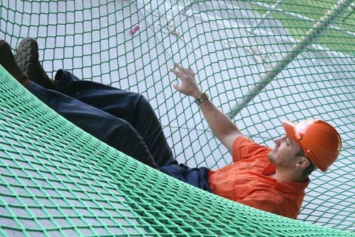 Building Construction Safety Nets - HDPE/PE/PP Material, 5m-200m Length, Green Color | Lightweight, Durable, UV-Treated, High Load Bearing Capacity, Ecofriendly