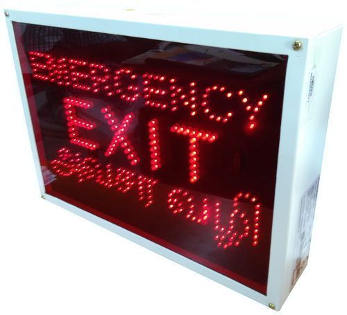 LED SIGNAGE LIGHT - Fabricated Sheet Metal, 40 x 50 cm, White/Red/Black Color | 6V Battery, IP65 Rated, 1 Meter Mains Cord, Overcharge Protection, 6 Month Warranty