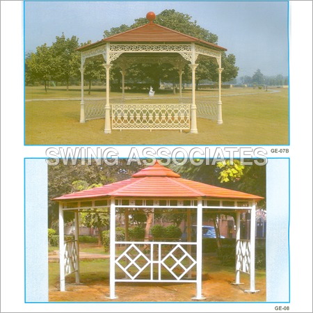 Red And White Garden Gazebo