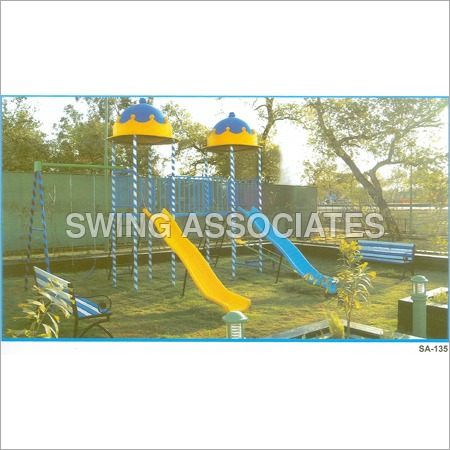 Multi Stations - Plastic and Metal Game Equipment, Swing and Kids Slides for Water Parks