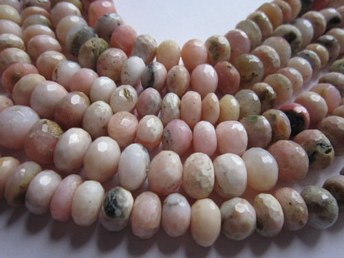 राउंड ब्रिलिएंट कट पिंक ओपल फेसेटेड रोंडेल