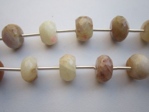 राउंड ब्रिलिएंट कट पेरू ओपल फेसेटेड रोंडेल