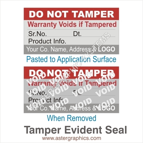 Multi Color Tamper Evident Seal