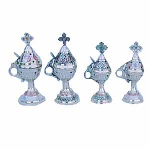 Brass Handicrafts - Polished Silver Finish | Antique Imitation Design for Gifts, Home, and Wedding Decoration