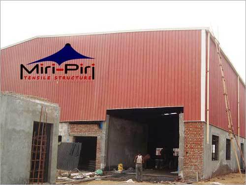 Red Prefabricated Steel Buildings 