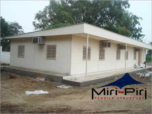 Prefabricated Rooms - Aluminum Sheet and Cement Board, 10x12 Foot , Durable Cream Finish with Seven Windows and One Door