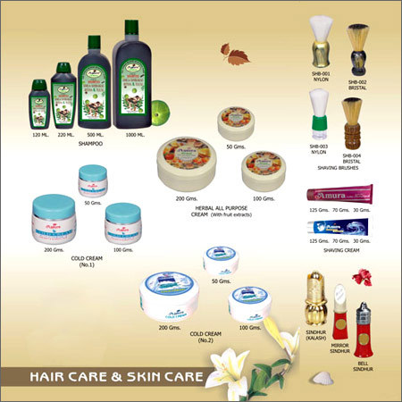 बालों की देखभाल और त्वचा की देखभाल के उत्पाद