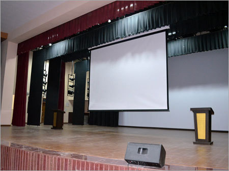 वीडियो प्रोजेक्शन स्क्रीन और स्टेज परदा