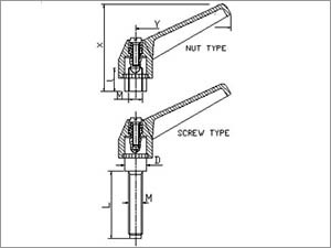 एडजस्टेबल क्लैंप लीवर