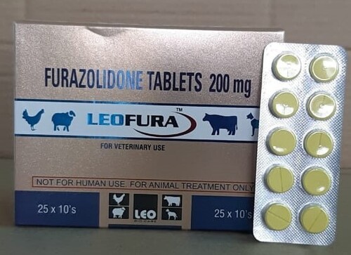 FURAZOLIDONE TABLETS - Furazolidone 200 Mg, Antibacterial and Antiprotozoal Treatment for Gastrointestinal Infections, Store in Cool Dry Place