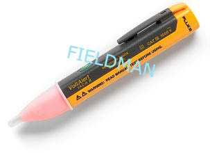 FLUKE LVD2 - Plastic Material, CAT IV 600 V Rated | Dual Sensitivity Non-Contact AC Voltage Detector with Ultra-Bright LED Flashlight