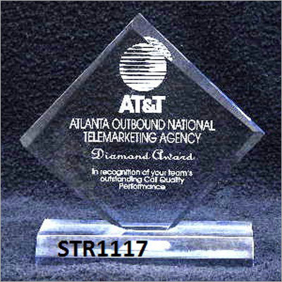 ग्रे रैस्पर पारदर्शी ऐक्रेलिक ट्राफियां और पुरस्कार