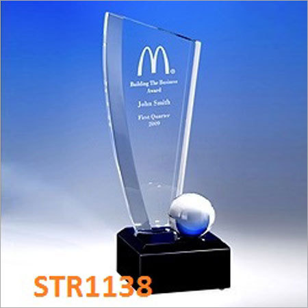 RASPER Acrylic Award Trophies - Round Shape, Plain Color | Elegant Artificial Business Gift Theme
