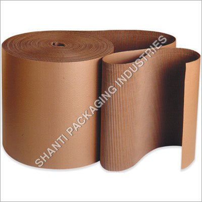 Corrugated Rolls - Paper, 450mm x 75m , Brown Color, Glossy Lamination Finish, Tear Resistant, Light Weight, Durable Design