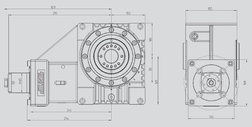 B सर्वो वर्म गियर यूनिट्स