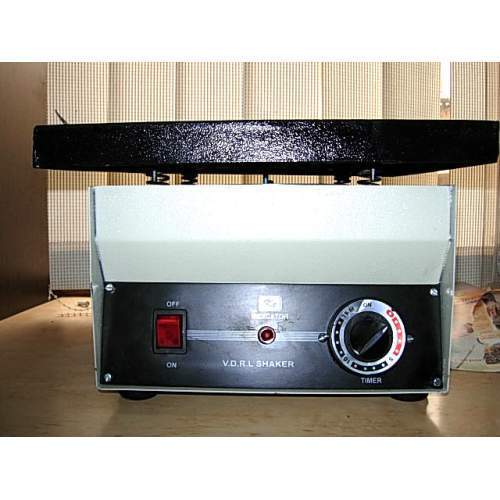 V.D.R.L. Shaker - Mild Steel Powder Coated, 30x30 cm Platform with Integrated Timer | Ideal for V.D.R.L. Typing Grouping and Solution Mixing