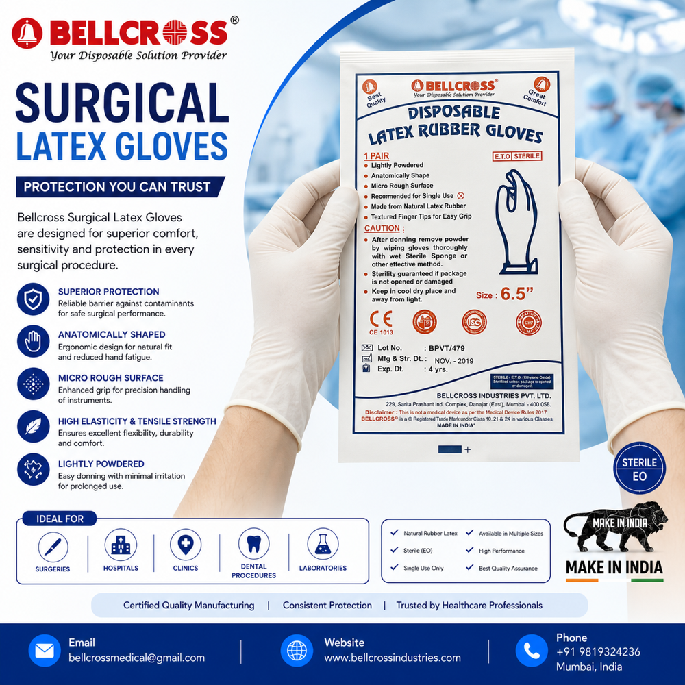 ब्लू सर्जिकल दस्ताने