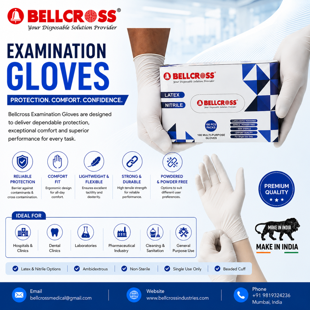 Yellow Powder Free Gloves