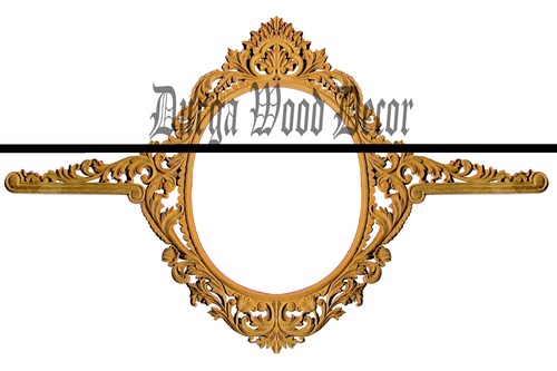Wooden Mirror Frame - Customized Folk Art Design | Painted Love Theme for Home and Wedding Decoration