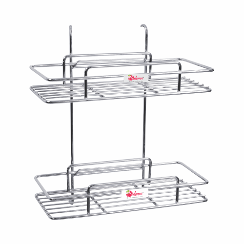 Hanging Double Rack - Stainless Steel, Satin Finish , Modern Design with 7-Year Warranty and Eye-Catchy Flawless Finish