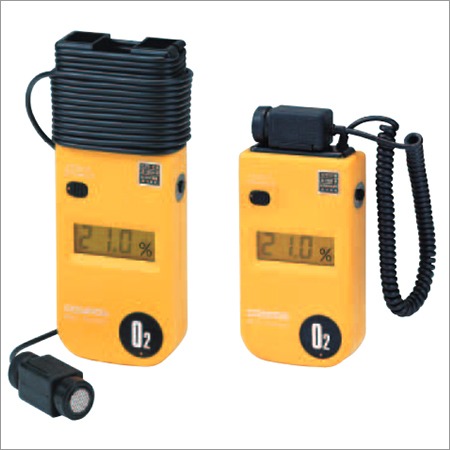 Digital Oxygen Indicator - Plastic, 66x170x29 mm , Yellow, Digital Display, 15000 Hour Battery Life, Diffusion Type Sampling, ±0.5 vol% Accuracy
