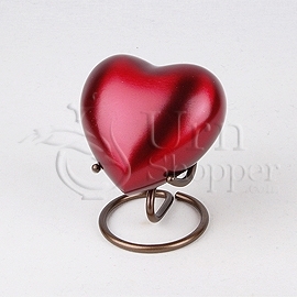 Red Grecian Crimson Brass Token Cremation Urn