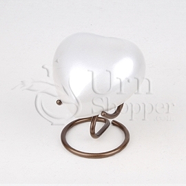 White Trinity Pearl Brass Keepsake Urn