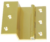 Brass L Hinges - Multiple Sizes 75 x 12 x 6mm to 100 x 19 x 25mm, Epoxy Finish for Water-Resistant Use, Ideal for Doors and Windows