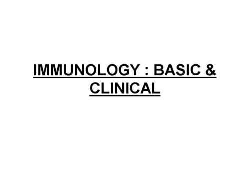 Immunology . - Color: White