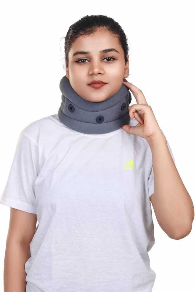 Cervical Collar Soft - Cotton Blend, Adjustable Size | Portable, Foldable, Warranty Included for Personal Use
