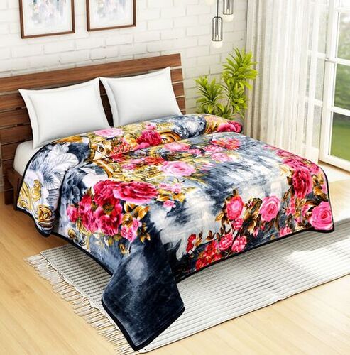 Designer Mink Blankets - 100% Polyester, Queen Size | Quality Assured, Soft Touch, Fine Finish, Ideal for Bedding and Home Use