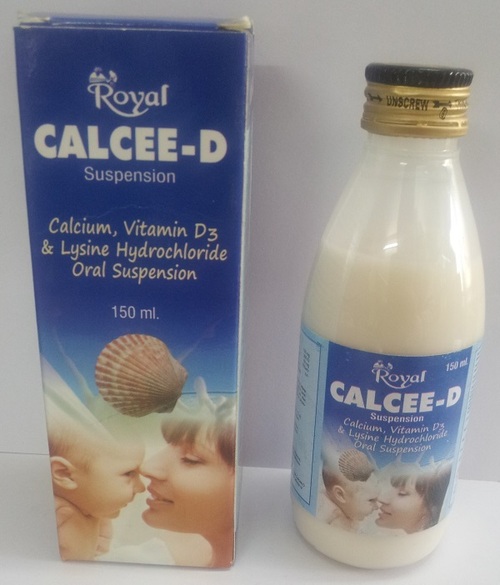 Calcium Syrup - 200 ml Bottle, Anti-Allergic Formula with Calcium Gluconate & Vitamin D3 for Enhanced Bone Health and Calcium Absorption