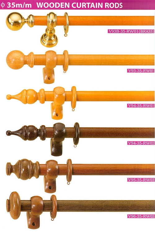 लकड़ी के पर्दे की रॉड्स