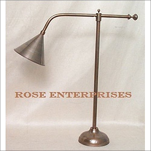 Table Lamp - Metal, 60cm Height, 15cm Base Diameter, Bronze Color | Ideal for Tabletop Illumination, Reading, or Task Lighting