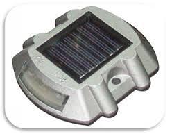 Solar Road Stud - Aluminum, 100x100x50 mm, 50-100 lm Lumens, Lithium-ion Battery, IP67 Rating | Self-Illuminating, Weather Resistant for Marking