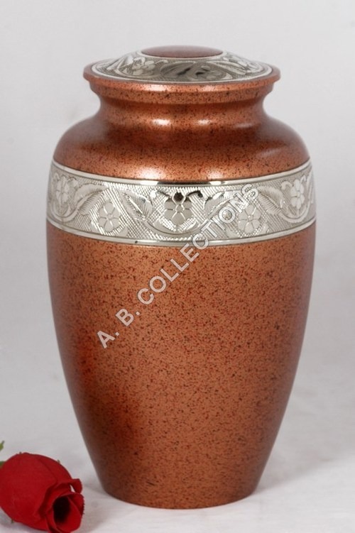 Coated Classic Brown Marble Cremation Urn