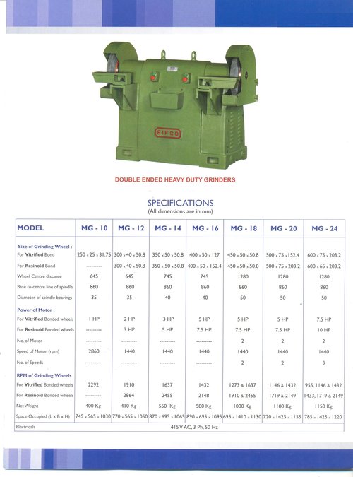 Double Ended Heavy Duty Grinding Machine 