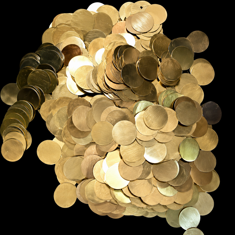 Custom Brass Circles - Color: Yellow