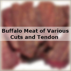 भेड़ का मांस विभिन्न कटों और टेंडन के साथ